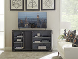 Studio Designs - Anthology Linen Media Console - Dark Gray