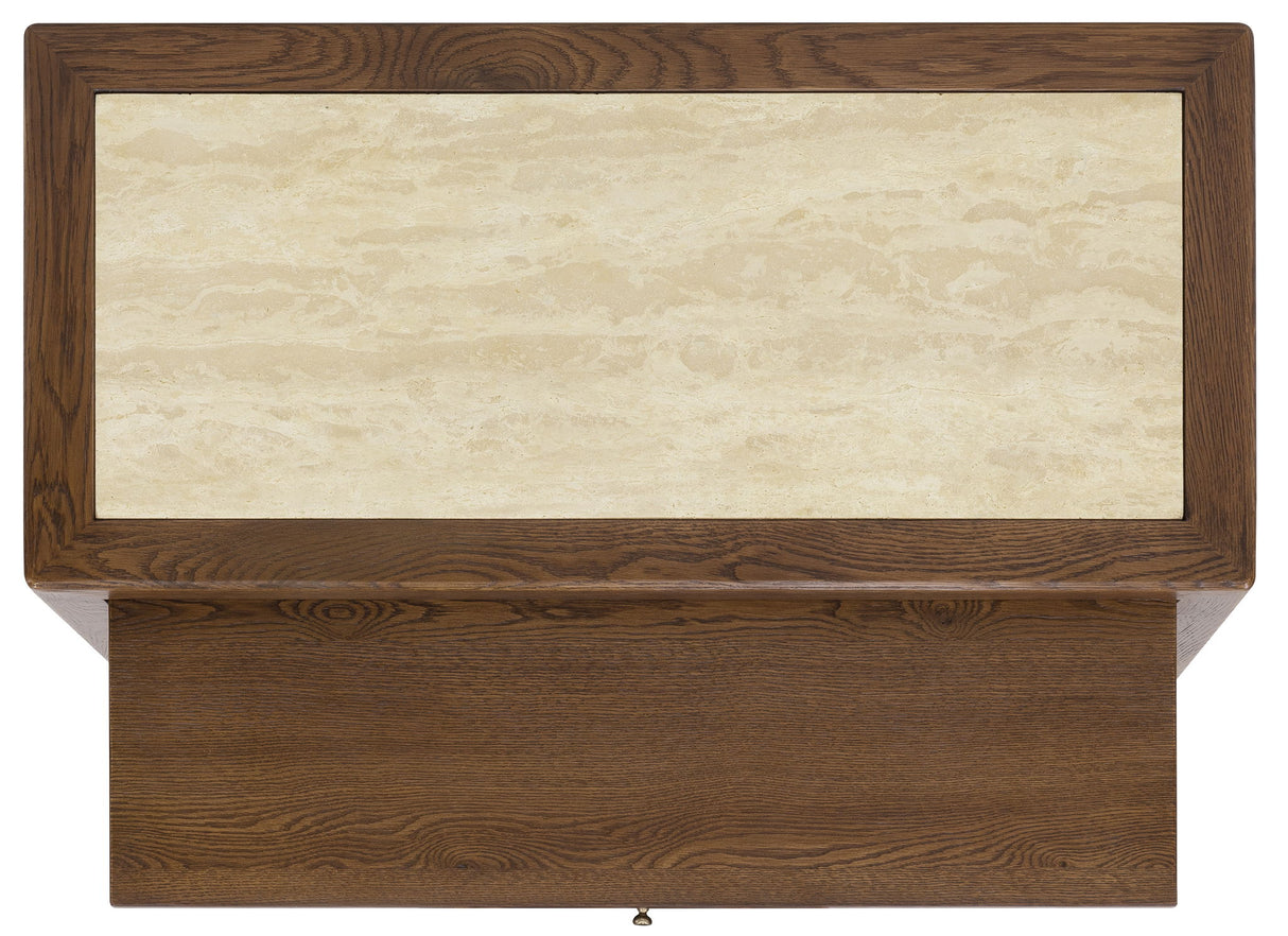 Driftwood - One-Drawer Nightstand With Stone