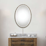 Annadel - Oval Wall Mirror - Pearl Silver