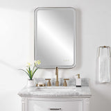 Crofton - Vanity Mirror - Black & Pearl Silver