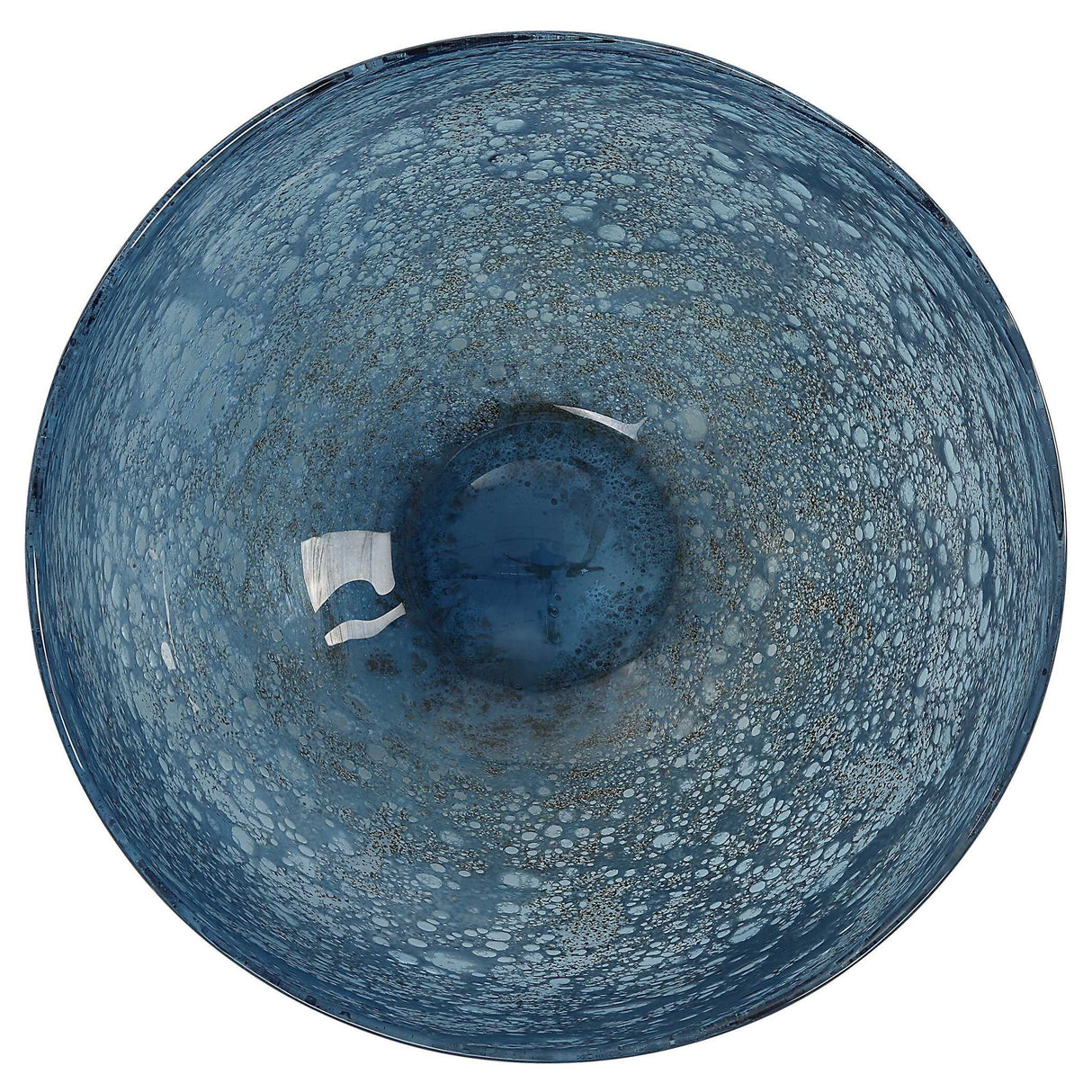 Genovesa - Aqua Glass Bowl - Blue