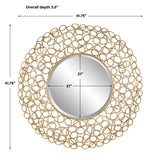 Swirl - Round Mirror - Gold