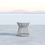 Miami - End Table With Honed Carrara Marble Top - Frost