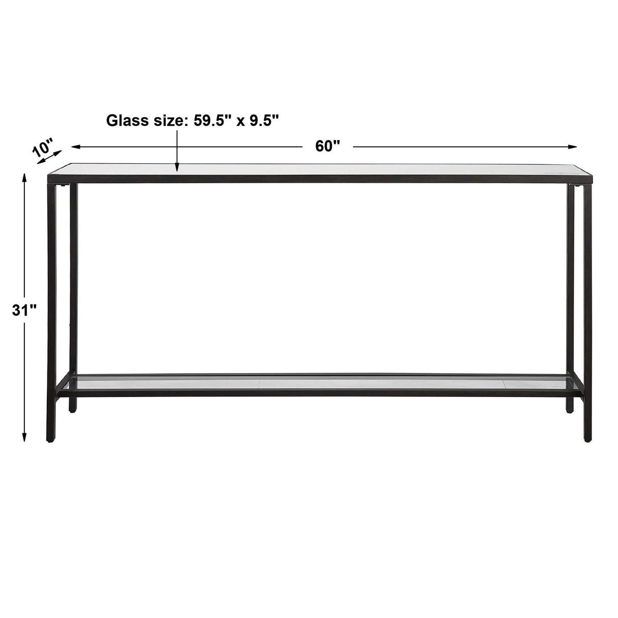 Hayley - Console Table - Black