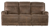 MS - Wheeler Power Sofa With Power Headrest - Dark Brown