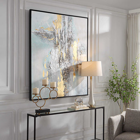 Mountain Mist - Hand Painted Canvas - Gray