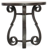 Hill Country - Luckenbach Metal And Stone End Table