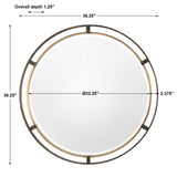 Carrizo - Round Mirror - Bronze