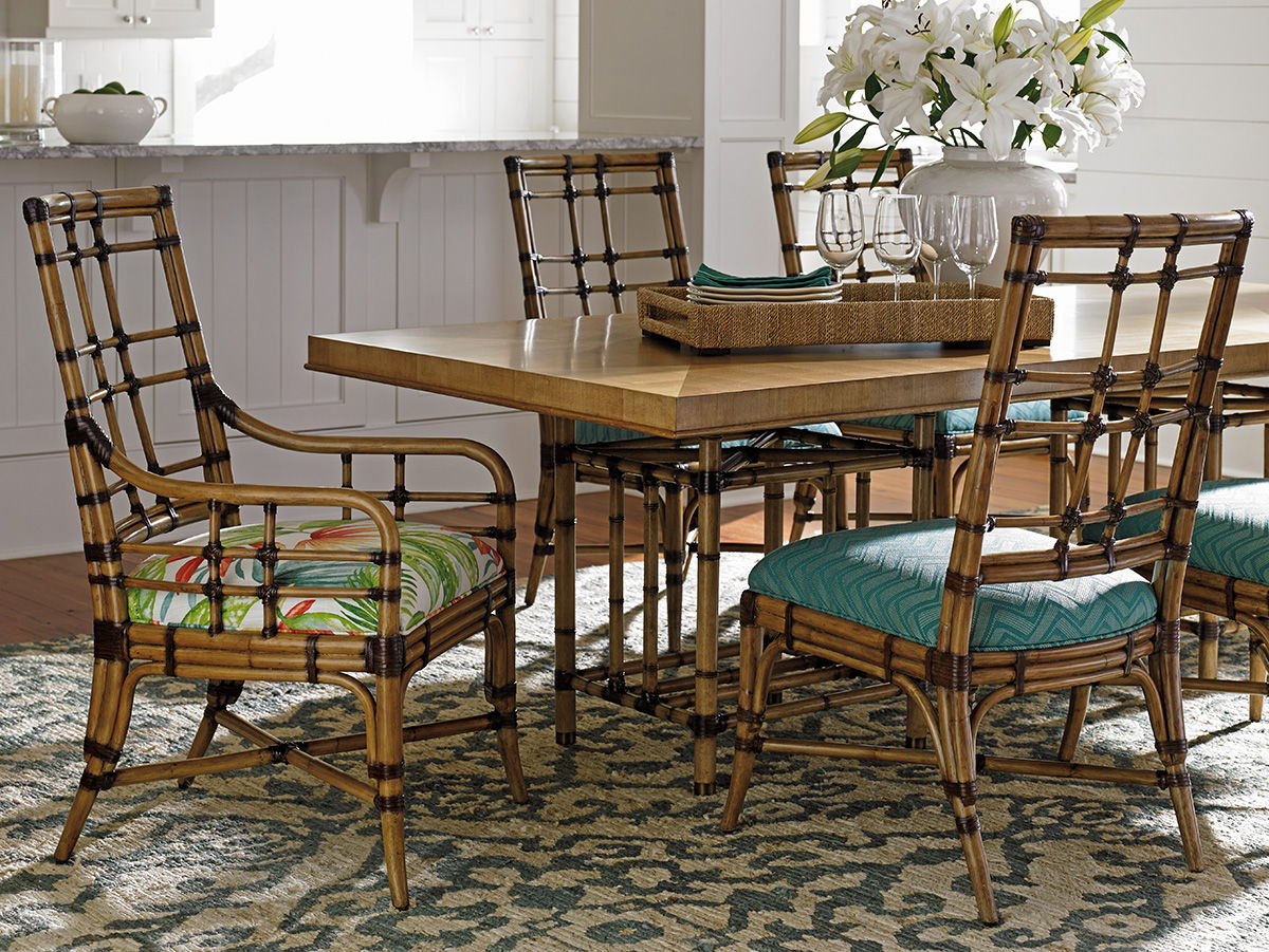 Twin Palms - Seaview Arm Chair - Light Brown / Green