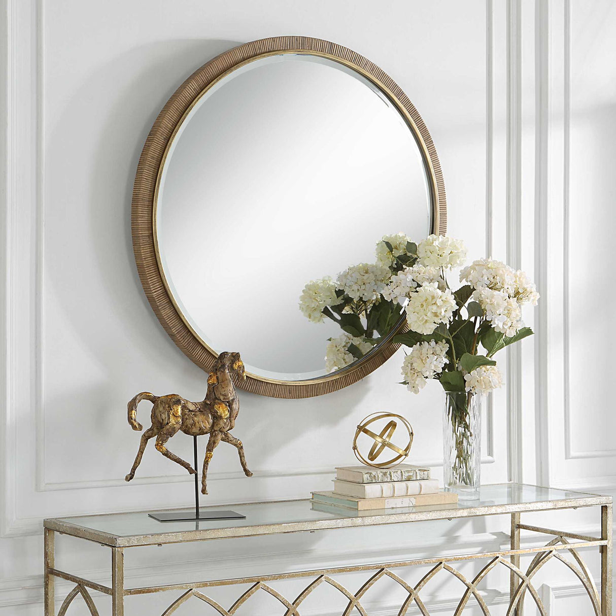Paradise - Round Mirror - Yellow