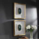 Keeva - Agate Stone Shadow Box - Gold