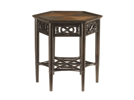 Royal Kahala - Sugar And Lace Dining Table With 60" Glass Top - Dark Brown
