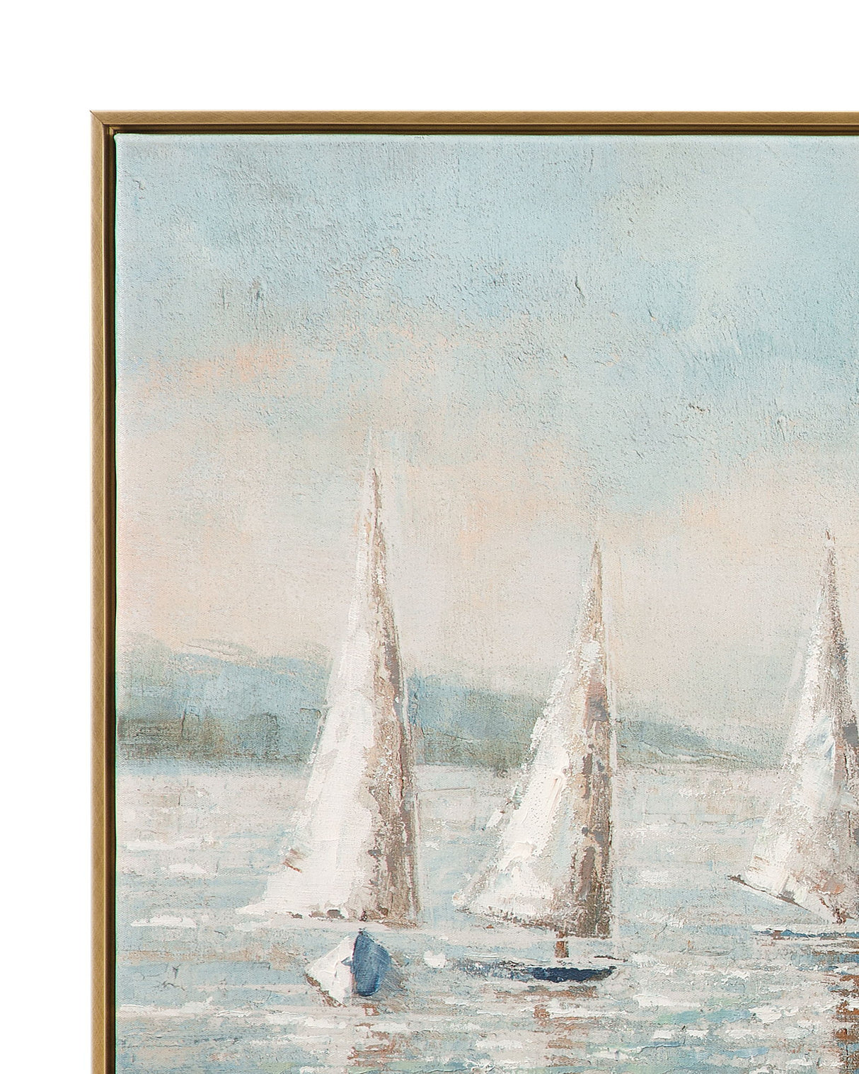 Sailing Day Framed Canvas - Blue