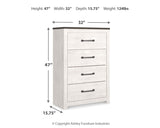 Gerridan - Four Drawer Chest - White / Gray
