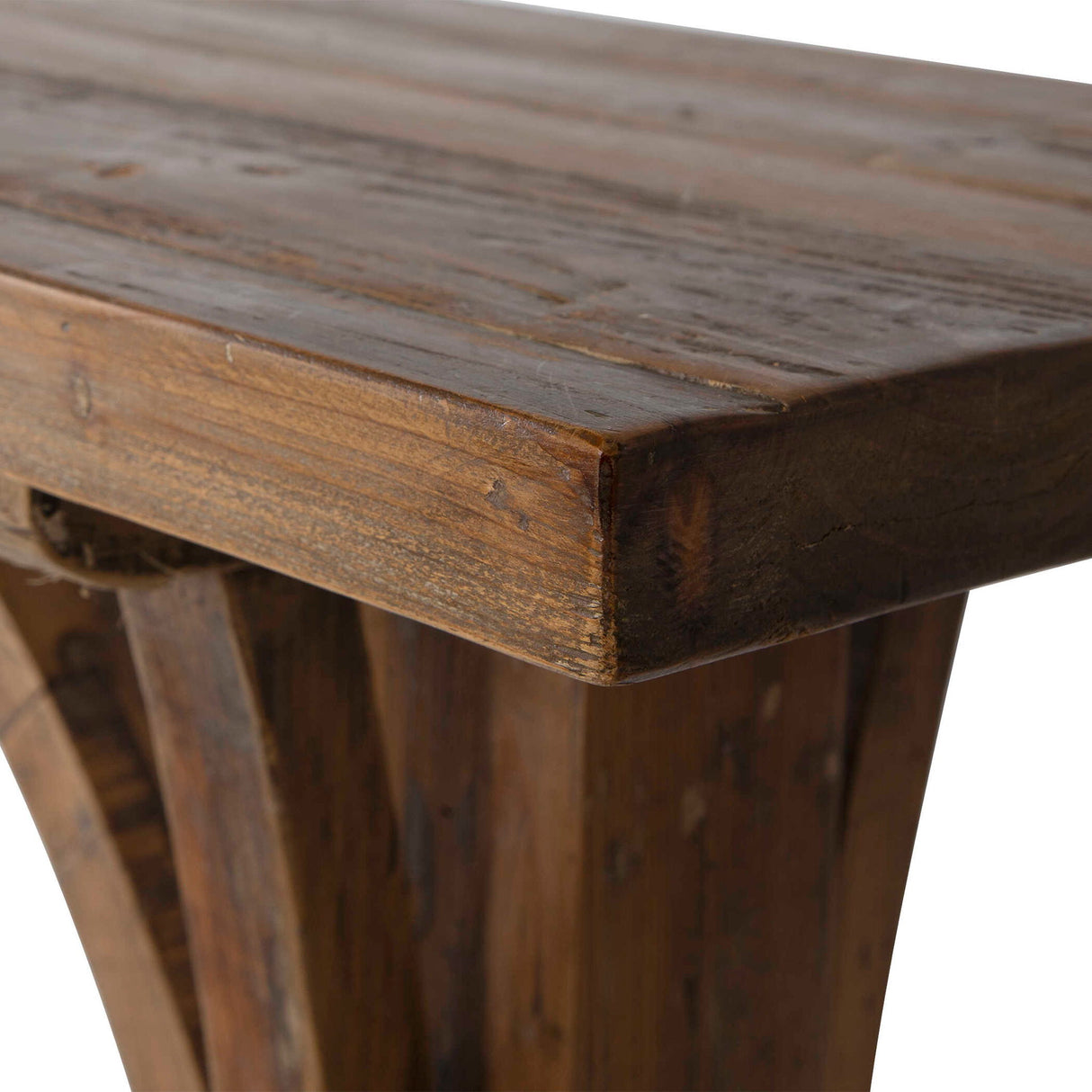 Genessis - Reclaimed Wood Console Table - Brown, Dark