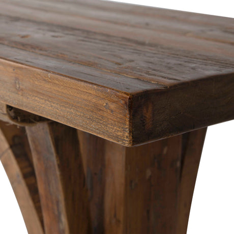 Genessis - Reclaimed Wood Console Table - Brown, Dark