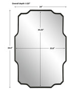 Casmus - Iron Wall Mirror - Black