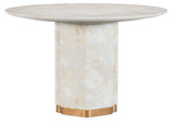 Eleana - Round Dining Table - White