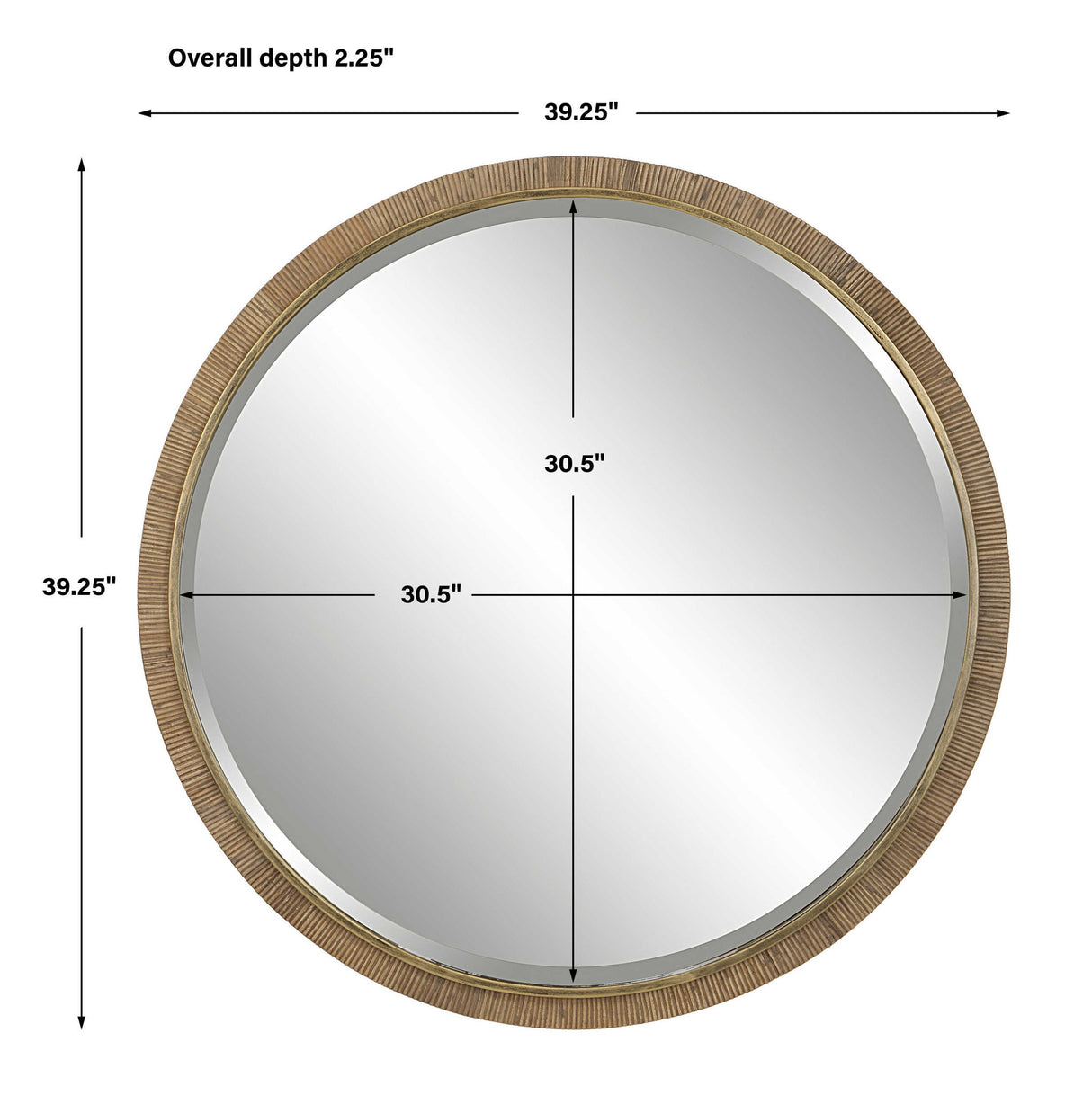 Paradise - Round Mirror - Yellow