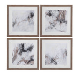 Neutral Scribe - Wall Decor (Set of 4) - White