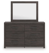Prendonea - Dresser and Mirror - Charcoal