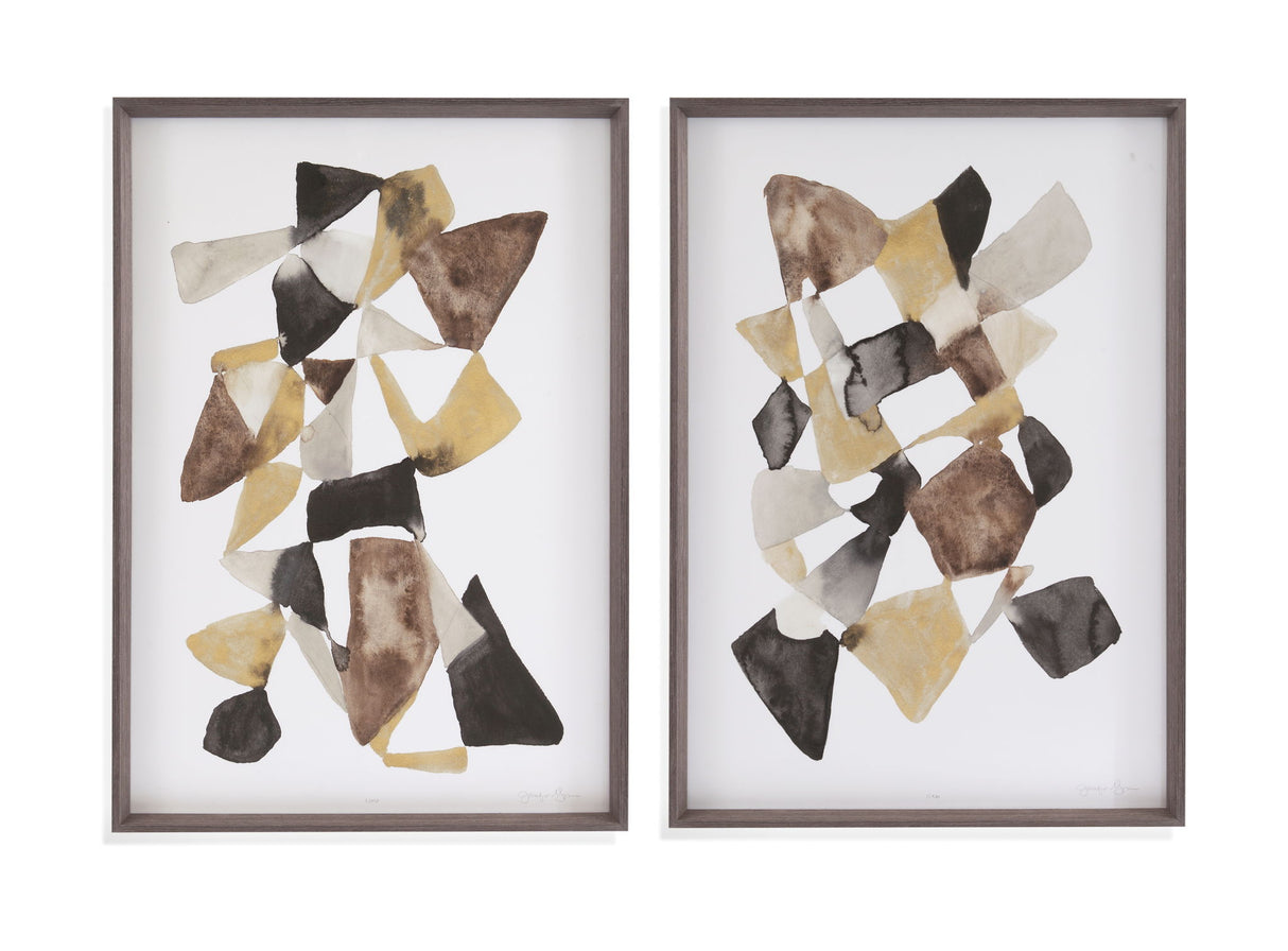 Mod In Neutrals I Framed Print - Brown