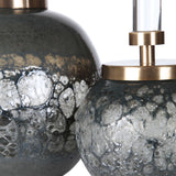 Cessair - Art Glass Bottles, Set Of 2 - Gray, Dark