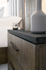Miramar Aventura - San Marcos Stone Top Nightstand - Dark Gray