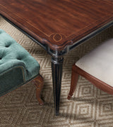 Charleston - Rectangle Leg Dining Table With 2-22in leaves - Dark Brown