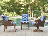 Harbor Isle - Swivel Rocker Arm Dining Chair - Dark Brown