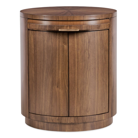 Eleana - Round Nightstand - Medium Wood