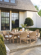 Isle Of Palms - Swivel Dining Chair - Dark Brown / White