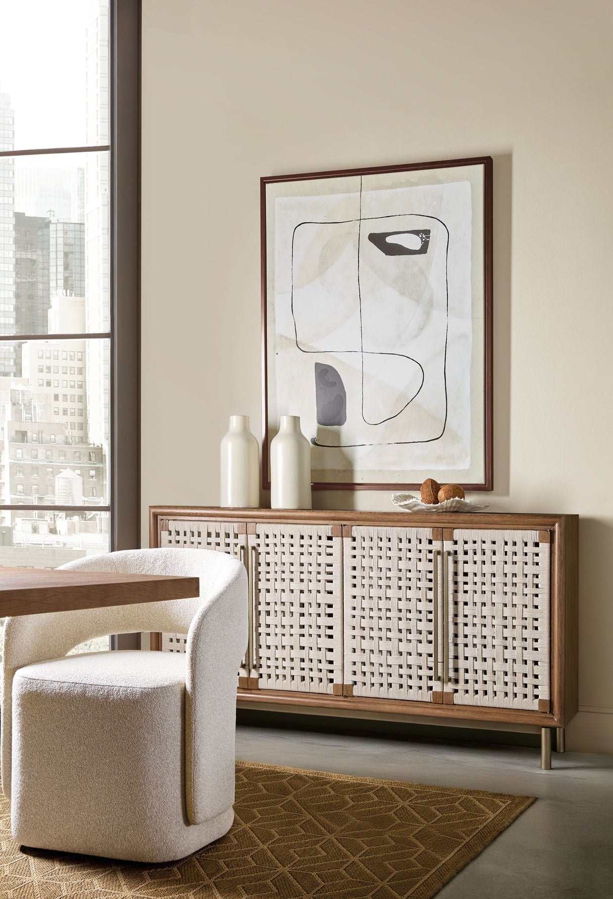 Commerce And Market - Open Concept Upholstered Dining Chair - Beige