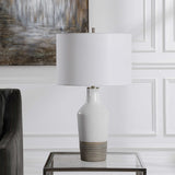 Dakota - Crackle Table Lamp - White