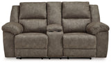 Laresview - Dbl Reclining Loveseat with Console - Fossil