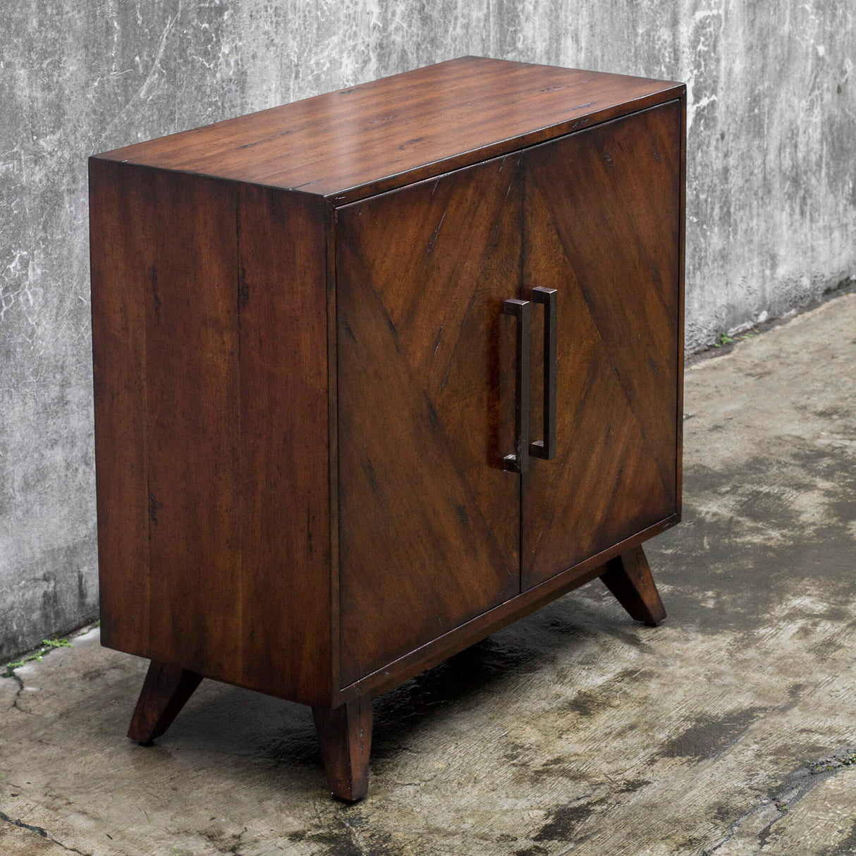 Liri - Mid-century Accent Cabinet - Brown, Dark