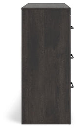 Hollivern - Six Drawer Dresser - Dark Gray