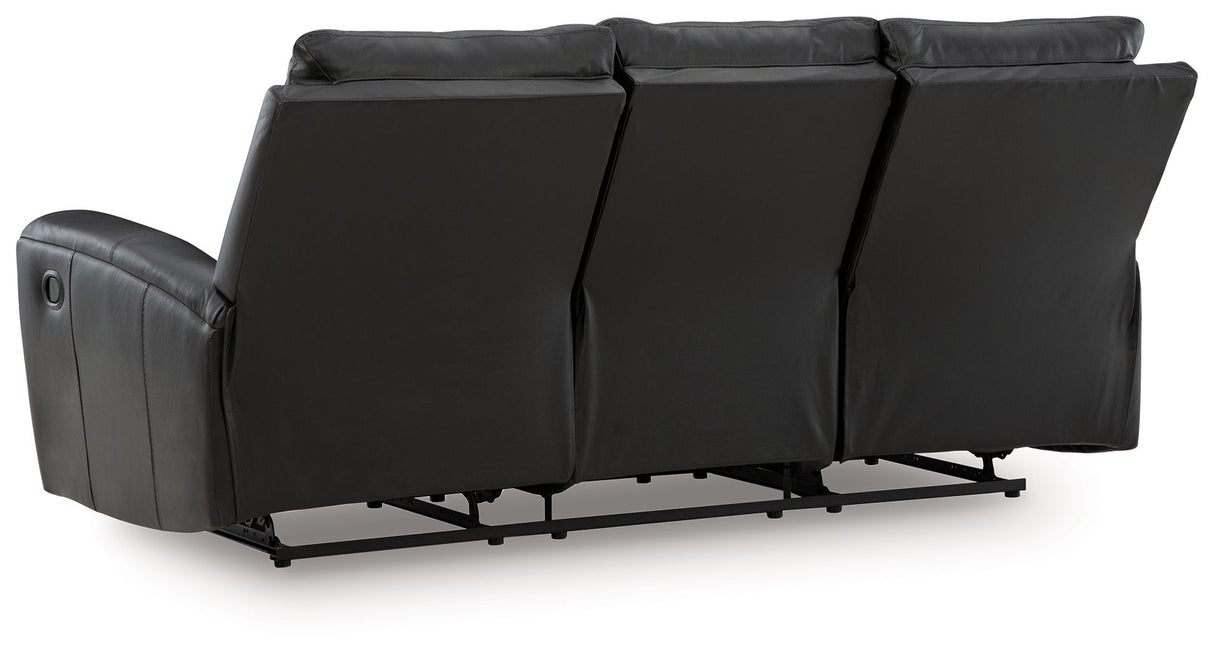 Glossmore - Black - Reclining Sofa