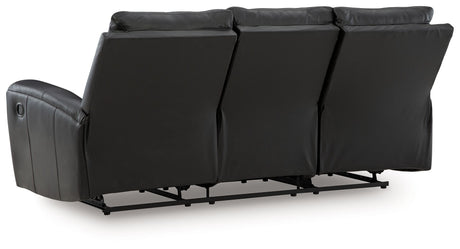 Glossmore - Black - Reclining Sofa