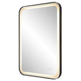 Crofton - Vanity Mirror - Black & Pearl Silver