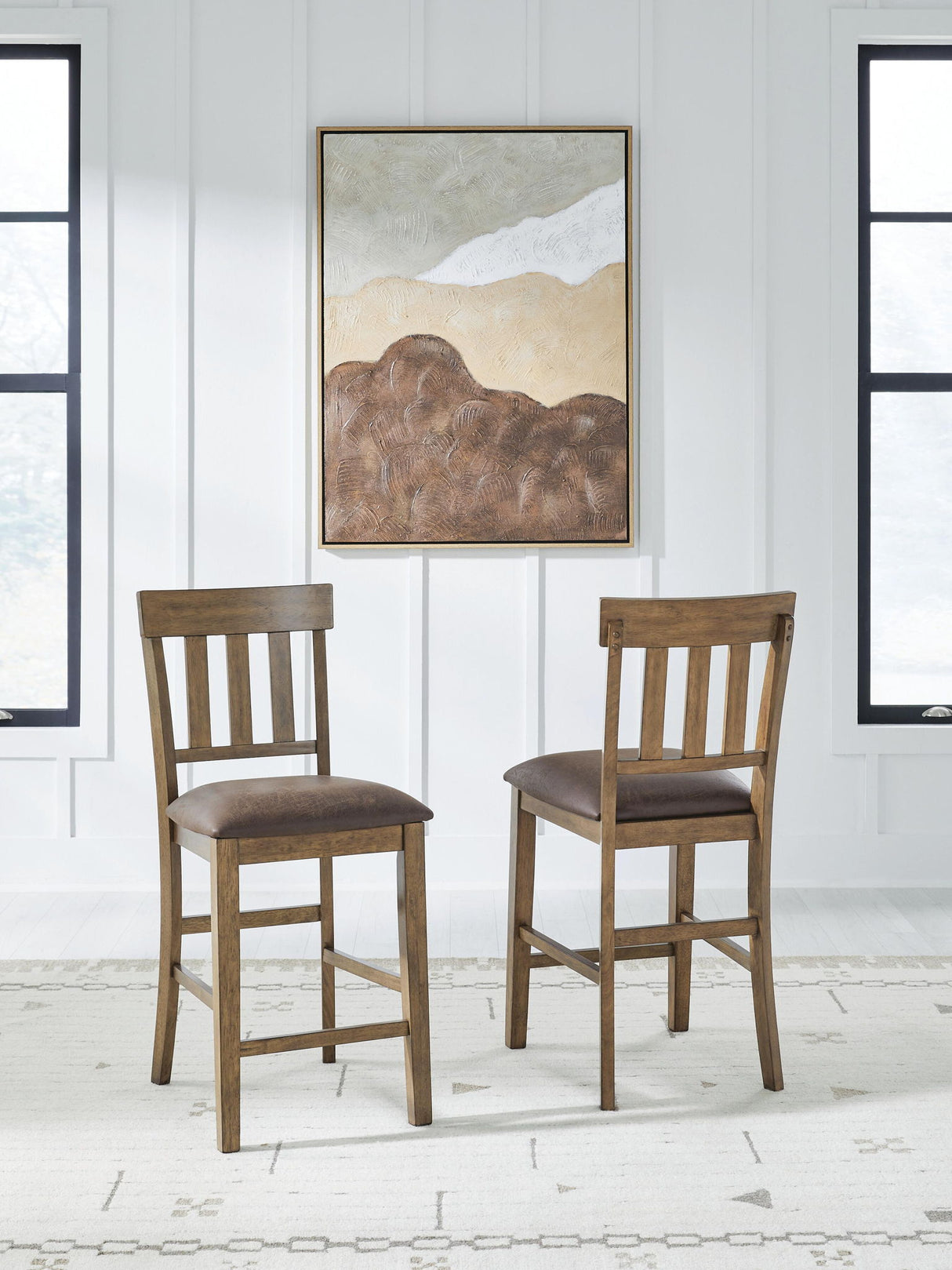 Urbinforte - Upholstered Barstool (Set of 2) - Light Brown