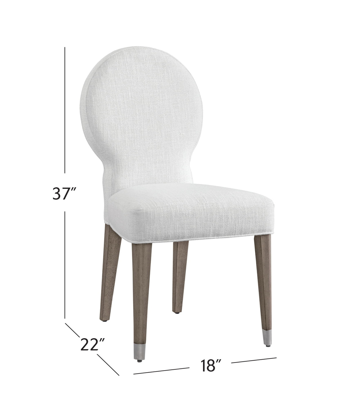 Farrah - Dining Chair - Light Oak Leg/Brushed Nickel Caps