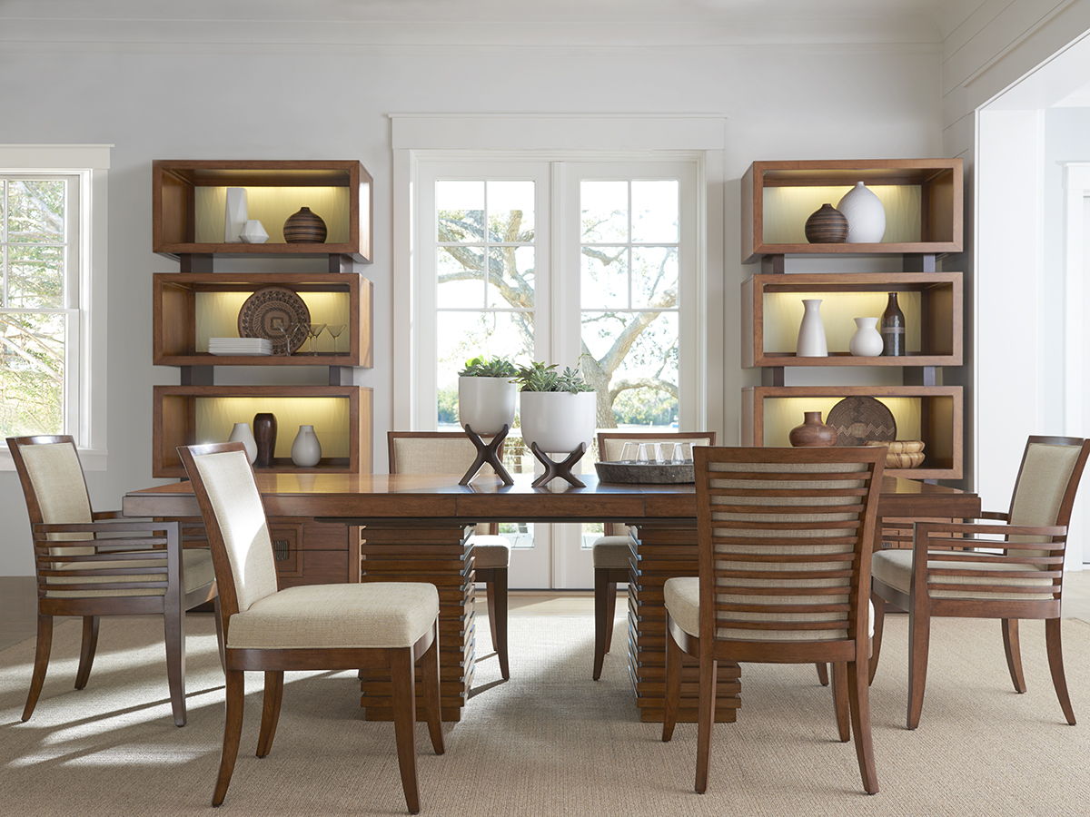 Ocean Club - Peninsula Dining Table - Dark Brown
