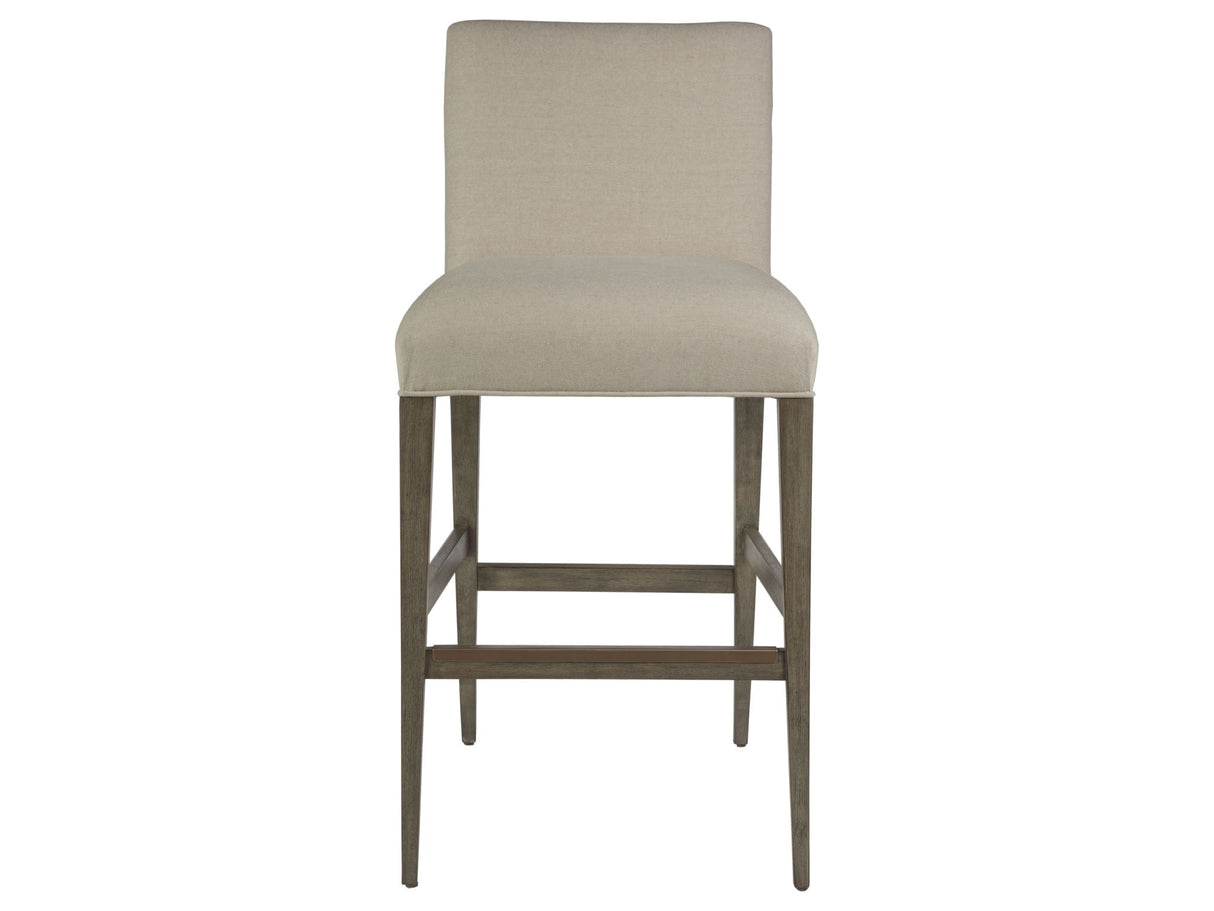 Cohesion Program - Madox Upholstered Low Back Barstool - Gray