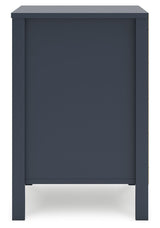 Simmenfort - Two Drawer Night Stand - Navy Blue