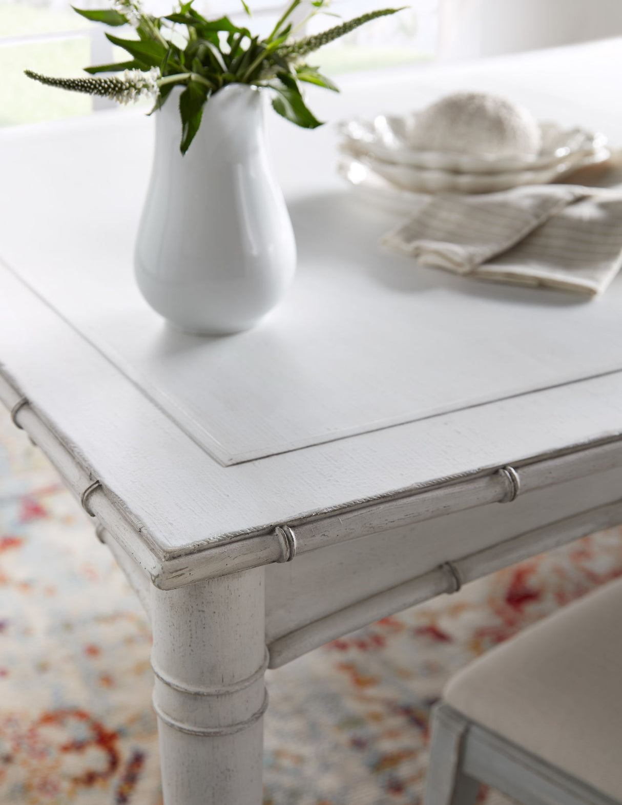 Charleston - Rectangle Dining Table With 1-20in Leaf - White
