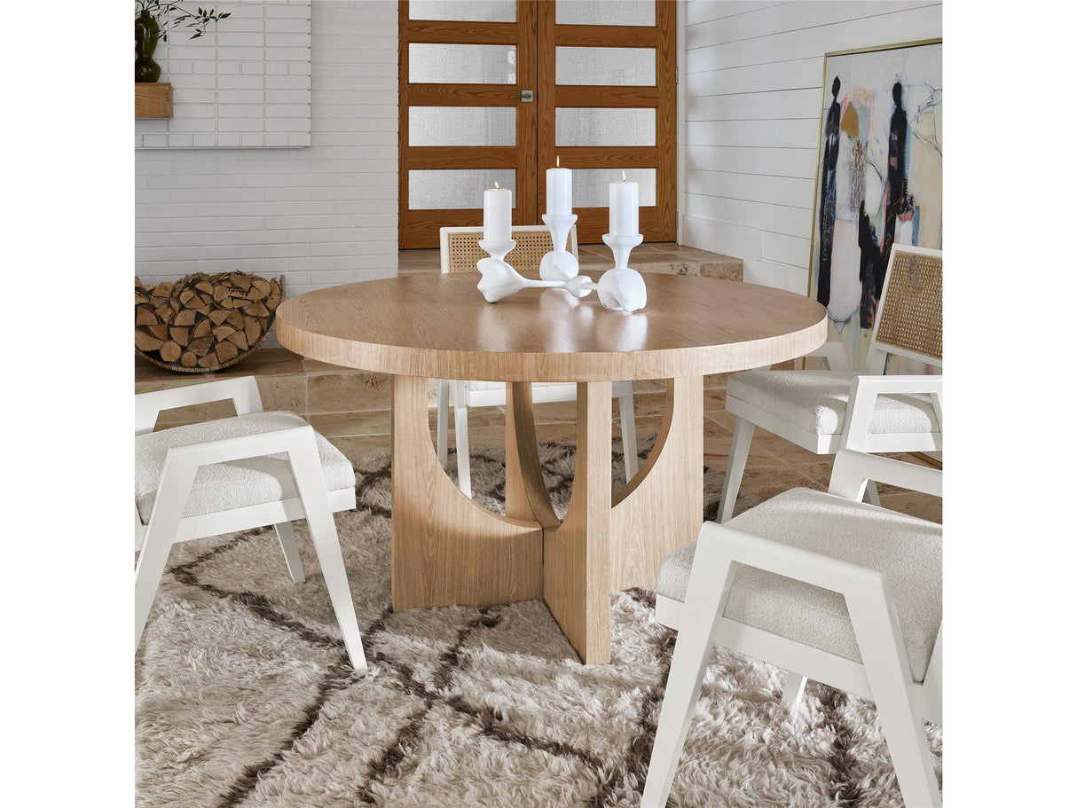 Modern - Callon Round Dining Table - Light Brown