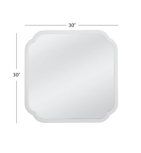 Clover - Square Wall Mirror - White