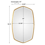 Duronia - Mirror - Antiqued Gold