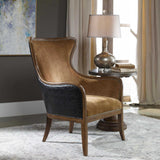 Snowden - Tan Wing Chair - Light Brown